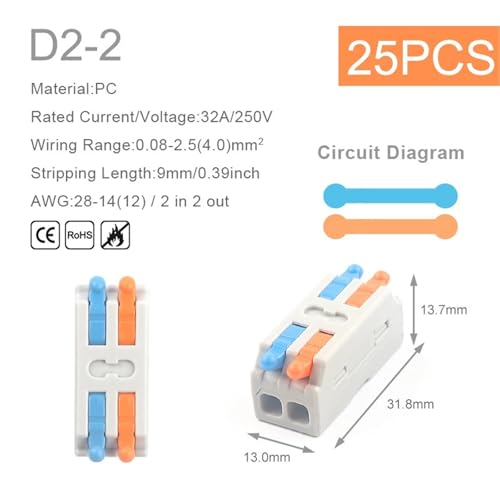 Divisor Universal Compacto D2-2M Evita Parpadeos en Tiras LED y Conexiones Eléctricas 2
