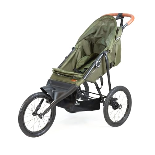 Jogger olive en coton premium aux finitions soignées