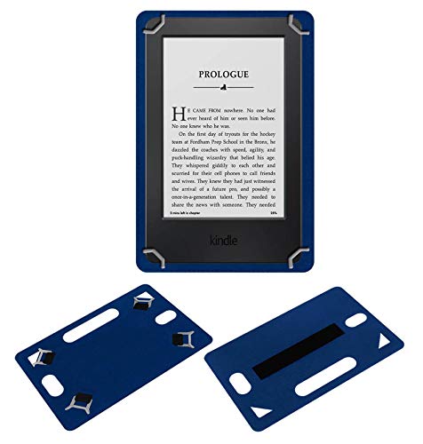 Image of Acm Leather Back Hand Case Compatible with Kindle 6 inch E-Reader Tablet Cover Blue