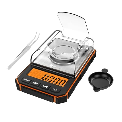 Báscula de cocina, Báscula de joyería de 0.001g, báscula electrónica con pantalla LCD de 50g, minibáscula Digital de bolsillo, balanza de miligramos(A1)