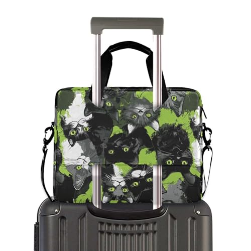 Funda para portátil 15.6" con asa y correa verde miniatura 4