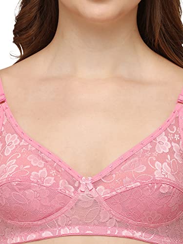 Image of Women Cotton Bra Panty Set for Women Lingerie Set Bra Panty Set for Women with Sexy Bra Panty Set for Women Innerwear Pack of 1 Sets Color:-Pink
