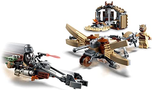 Image of LEGO 75299 Star Wars: The Mandalorian Trouble on Tatooine Building Set with Baby Yoda The Child Figure, Season 2 Playset