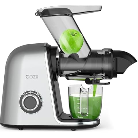 COZII Cold Press Juicer,Slow Masticating Juicer Extractor Soft/hard Mode,3.6 Inch Large Feeder For Vegetable and Fruit,Easy to Clean Juicer Machines Quiet Motor,Dishwasher Safe Cover