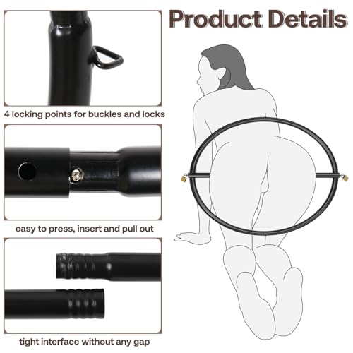Image of BDSM Waist and Hip Restraint Rings Sex Toy, Bondage Restraints Stainless Ring with Whip Handcuffs for Couples, Adult Toys Slave Kits with Padlocks Cuffs Spanking Games for Women & Men