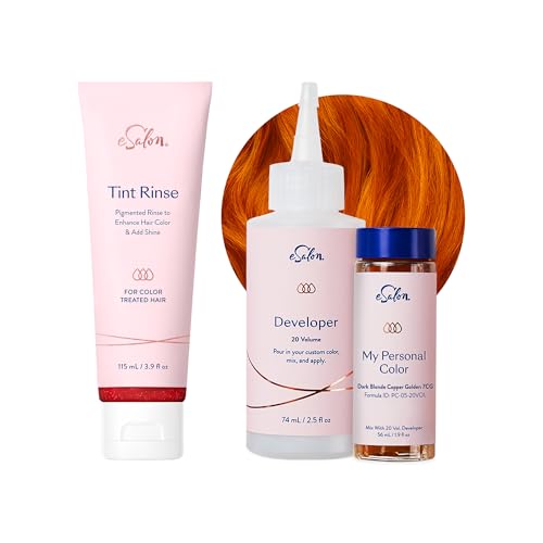 eSalon Dark Blonde Copper Gold Colorist Kit with Rinse