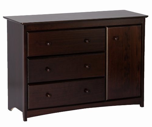 Image of Storkcraft Beatrice Flat Top Combo Dresser, Espresso
