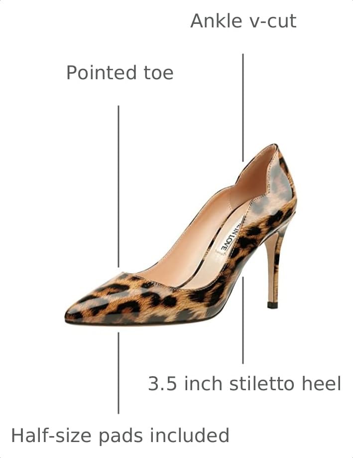 Image of JOY IN LOVE Pumps for Women 3.5 inch Stiletto High Heels Pointy Toe Pumps Shoes