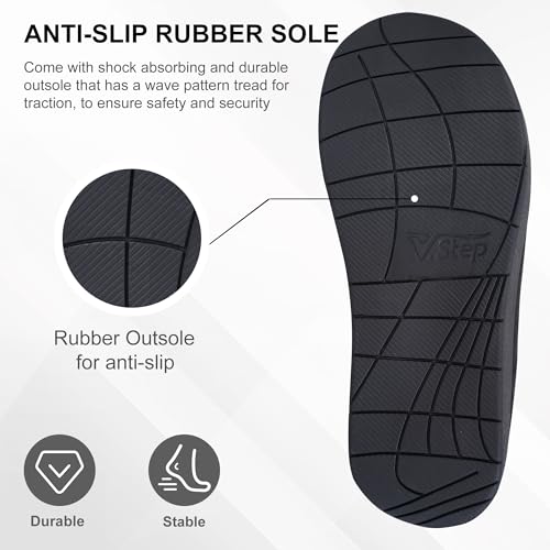 V.Step Orthopedic Slipper for Women Man with Arch Support, Orthotic Clog Slipper for Plantar Fasciitis Pain Relief Comfortable House Slipper with Indoor Outdoor Anti-Skid Rubber Sole4