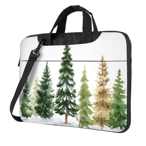 Sacoche ordinateur 15,6 pouces Evergreen Trees housse rembourrée aux finitions soignées