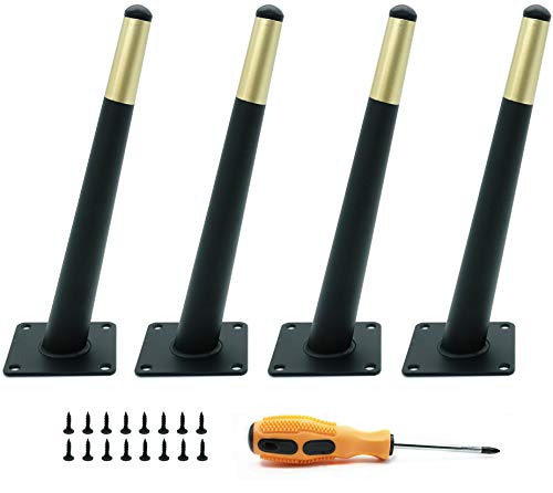 LONGZG 1 Satz mit 4 Möbelfüße, DIY-Tischbeine aus Metall, Schrankfüße, Sofa Füße, Couchtisch Fuß, TV-Schrankbeine, austauschbare Möbelbeine. (25cm) Cover