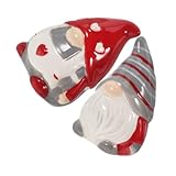 DIYEAH Keramik Gewürzstreuer Kleine Salz und Pfefferstreuer Kreative Wichtel Salzpfefferbehälter Kompakt Praktisch Für Küche und Restaurant