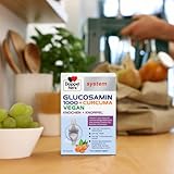 Doppelherz system GLUCOSAMIN 1000 + CURCUMA VEGAN – Vitamin C trägt zur normalen Kollagenbildung für die normale Knorpel- und Knochenfunktion bei – 120 Kapseln