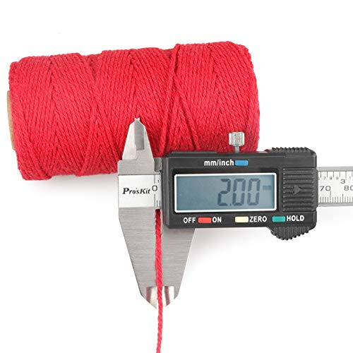 Image of jijAcraft Red Twine String, 328 Feet Valentine's Day Bakers Twine String, 2MM Heavy Duty Packing String for Valentine's Day DIY Crafts, Present Decoration, Gift Wrapping, Craft Wrapping