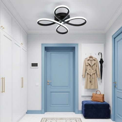 Image of ELEPHANTBOAT Ceiling Lights for Living Room 36W Flower Shape LED Semi Flush Mount Modern Chandelier Lights for Ceiling, Cool White Lighting for Living Room Bedroom Kitchen