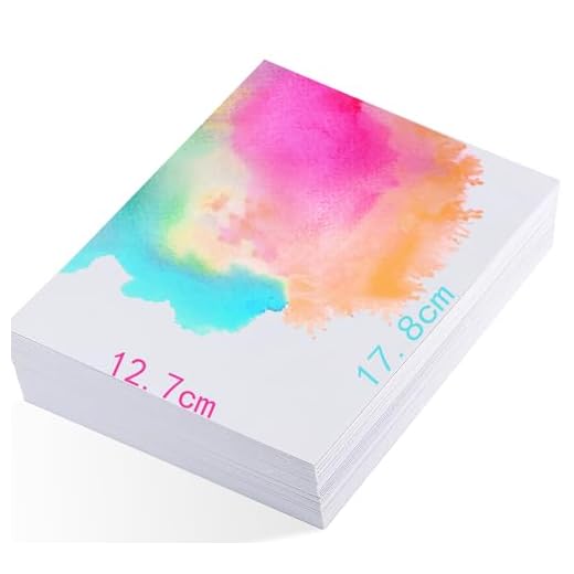 120 Hojas de Papel Acuarela, 300 g/m² Papel Acuarela Algodon Bloc Acuarela para Acuarela Gouache Acrílico (12,7 x 17,8 cm)