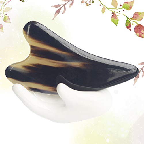 Schabendes Körperhorn 11 Cm Dickes Gesichtswerkzeug Aus Natürlichem Büffelhorn Multifunktionales Schwarzes Blumenmuster