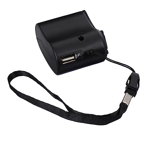 OFFSCH Hand Crank Usb Generator Emergency Power Bank for Outdoor Charging Portable Manual Crank Generator Suitable for Camping and Travel Use in Black