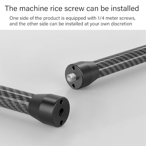 Varilla de extensión de tornillo 1/4 fibra de carbono barra para trípode cámara réflex DSLR 4