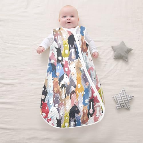 Image of vvfelixl Bright Funny Dinosaurs Baby Sleeping Bag Sleep Sack,Baby Wearable Blanket Sleep Suit for 0-6 Months
