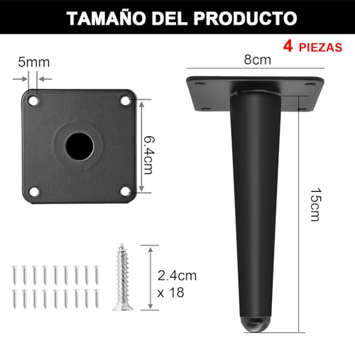 La mejor comparación de Patas de metal para muebles Top diez. 12 Imagen adicional