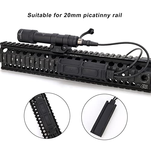 Ne Remote Pressure Switch Rifle Light Switch 2 Plug Tactical Control Dual Button For Ne And Element Airsoft Scout Light Weapon Gun Light And Peq Picatinny Momentary On Black Ne07011 #TOP1