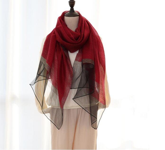 HURESON Silk Shawl Wool Scarf Elegant Soft Shawls and Wraps for Evening Dresses Weddings Red Shimmer Hijab Scarves for Women Lightweight Navy blue4