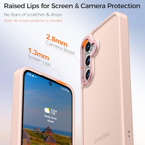 Image of Rayboen for Translucent Matte Samsung S24 Case, Pink