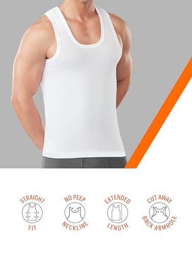 Image of Dixcy Scott Originals Clasz Vest | 100% Combed Cotton | Men's Vest | No-Peep Neckline | Breathable, Sweat Absorbent Vest for Men | Cut Away Back Arm Hole | Innerwear for Man | Pack of 3