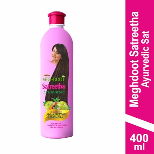 Image of Meghdoot Satreetha Sat 400ml & Neem Aloe Vera Face Wash 60ml Combo | Natural Herbal Cleanser for Glowing, Acne-Free Skin (Pack of 2)