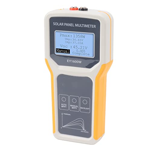 Zudoo Solar Panel Multimeter - 12 to 60V EY1600W MPPT Tester Photovoltaic PV Testing - Multifunctional LCD With Backlight