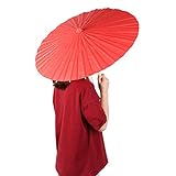 HERCHR Ombrelle Chinoise, Parapluie en Papier Parapluie Décoratif Chinois/Japonais pour Enfants Peinture à la Main Bricolage, Photobooth, 60cm