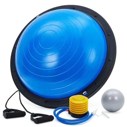 Elementool 23In Half Balance Ball with Non-Slip Base, 1600Lb Capacity Stability Trainer for Core...