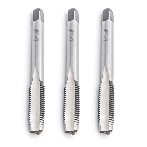 3PCS Youzzei Metric Machine Tap, M8x1MM Metric Thread Tap, Premium High-Speed Steel 3 Straight Flutes Threading Tool for Screw Tapping Machines Repair DIY Tool
