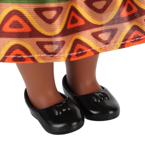Muñeca negra afro 14 pulgadas con ropa intercambiable miniatura 7