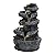 BENBOR 22" High 5-Tiers Cascading Rock Outdoor Water Fountain with LED Lights, Floor-Standing Rockery Decoration for Garden, Patio, Yard, Deck Decor US Plug