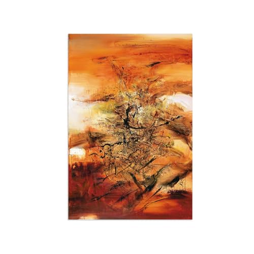 Tableau sur Toile Abstrait Peinture 44 Moderne Art Mural 40x60cm Sans Cadre