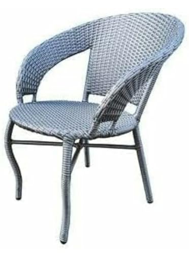 Image of India 2+1 Outdoor Indoor Patio Furniture Sets Rattan Chair Patio Set Conversation Set Bistro Set Chairs Balcony Outdoor Garden Furniture Chair (Silver Color)