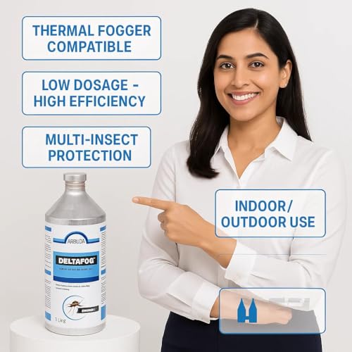 Image of Delta Fog Mosquito Fogging Machine Liquid - 1 Litre | Compatible with Thermal Foggers | Effective Mosquito & Insect Control