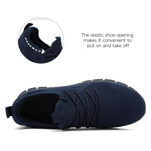 Image of Mens Walking Tennis Shoes Slip On Hiking Running Sneakers Non Slip Fitness Casual Workout Athletic Gym Lightweight Breathable Comfortable Trainers