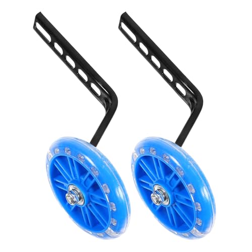 Ruedas de Entrenamiento Outanaya para Bicicletas, 1 Par Ajustable Azul, Estabilizadores Resistentes al Desgaste para Equilibrio y Seguridad en la Bicicleta miniatura 1