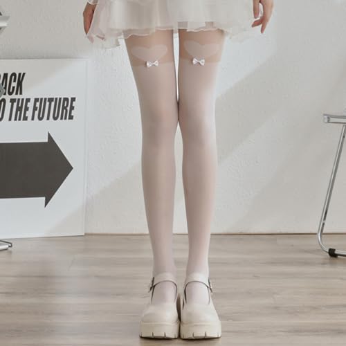 Image of Y2K Patterned Sheer Tights for Women Gothic Punk Thigh High Pantyhose Harajuku Lolita Bandage Fishnet Stockings