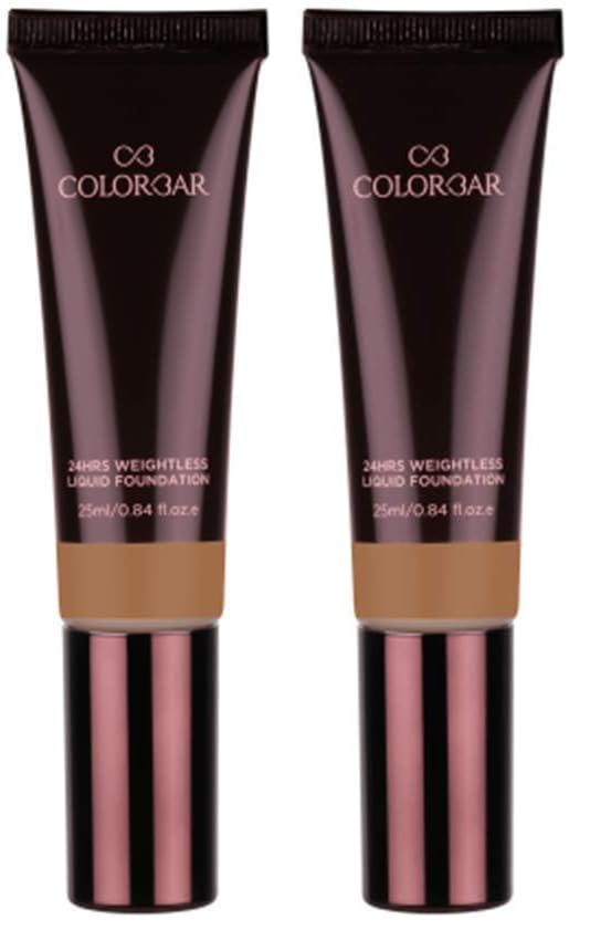 Image of Colorbar 24Hrs Weightless Full Coverage Liquid Foundation Satin Finish, Fw 8.1, 25Ml, All (Pack of 2)