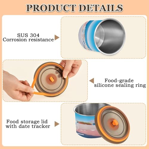 Contenedor hermético para café de acero inoxidable 500 ml miniatura 4