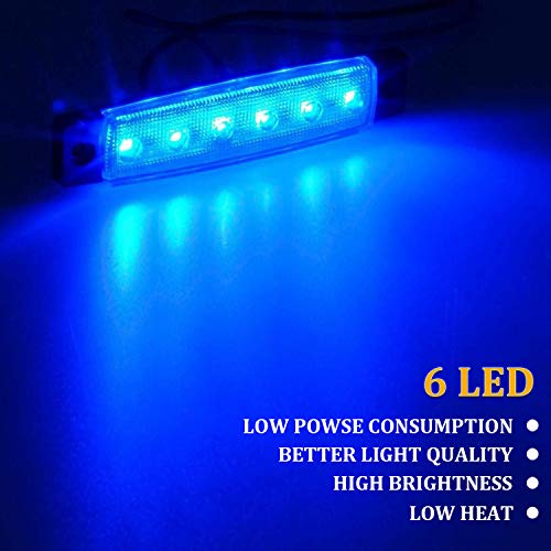 Pseqt Led Boat Interior Lights Marine Courtesy Light Strip Deck Transom Cockpit Navigation Lighting Waterproof For Fishing Pontoon Kayak Yacht Sailboat (Blue 10Pcs) #TOP1