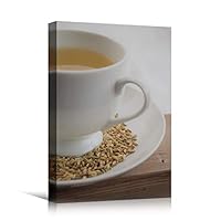 Canvas Wall Art Tea Coffee Drinks Farmhouse/Country Kitchen Multicolor Photography Relax/Calm - 12x18 inches