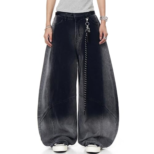 Barrel Jeans Men Vintage Washed Baggy Jeans Men Y2K Tie Dye Oversize Parachute Wide Leg Barrel Denim Pants Hip Pop4