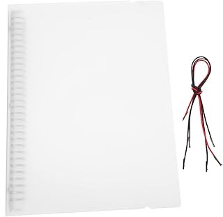 NAMOARLY Pasta De Arquivo De Folhas Soltas Bloco De Notas A5 Fichários Transparente Capa De Fichário Translúcido Caderno Recarregável Protetor De Fichário De Folhas Soltas A5 B5 Capa De