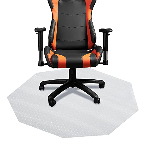 DESKU - Octagon Gaming Chair Mat, Computer and Office Chair Mat for Carpet, Clear, 46 Inches x 49.5 Inches -  OGCM-CP-Cl-46x49