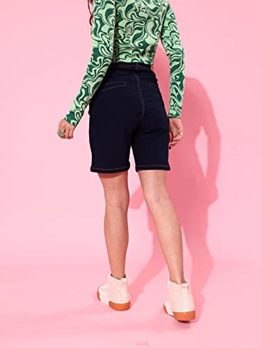 Image of Dolce Crudo Women's Regular High Rise Stretchable Denim Shorts